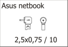 Размер штекера для ноутбука Asus netbook