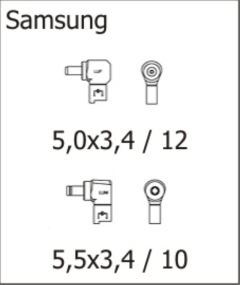 Размер штекера для ноутбука Samsung
