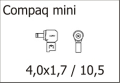 Размер штекера для ноутбука Compaq mini