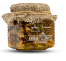 Жареный грецкий орех и мёд белой акации 